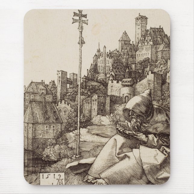 Mousepad Santo Anthony Reading por Albrecht Durer (Frente)