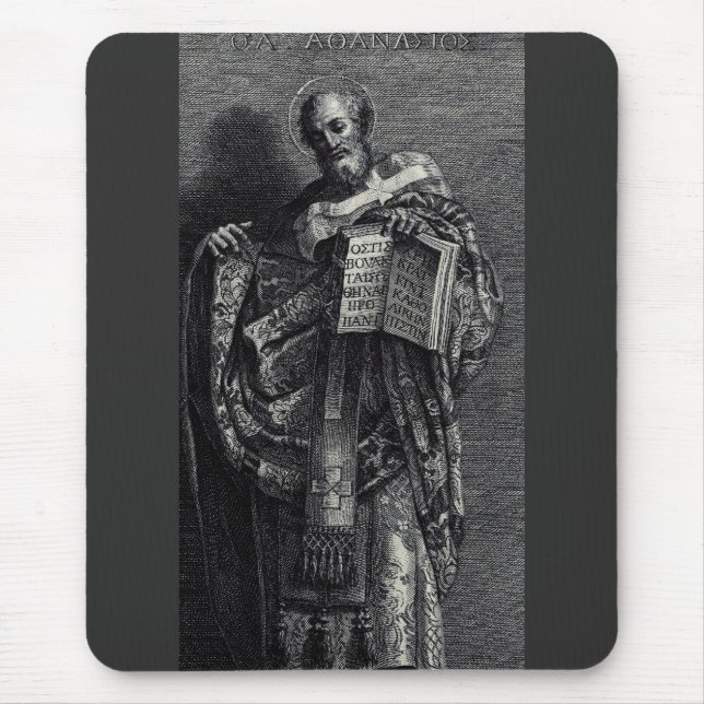 Mousepad Santo Athanasius de Alexandria Pope e Patriarca (Frente)