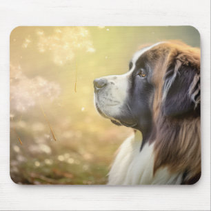 Mousepad Santo Bernard Dog Pet Animal Tranquil