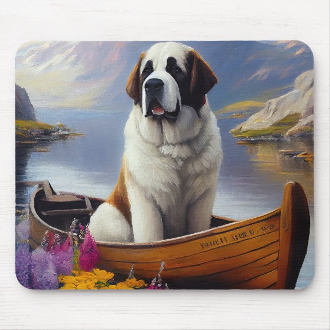 Mousepad Santo Bernard em um Paddle: Uma Aventura Cênica (Frente)