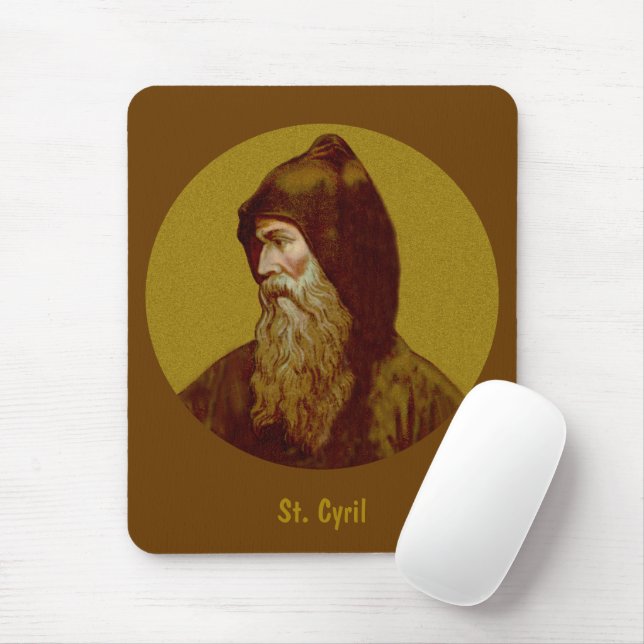 Mousepad Santo Cirilo, o Monge (M 002) Vertical (Com mouse)