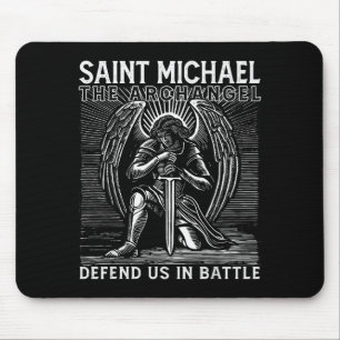 Mousepad Santo Cristão Miguel Católico Santo Defenda-Nos Eu