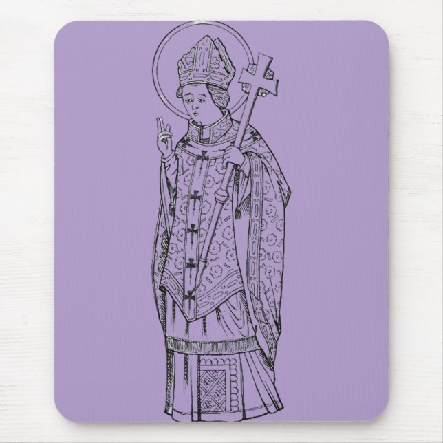 Mousepad Santo Deiniol Abade e Bispo (Frente)