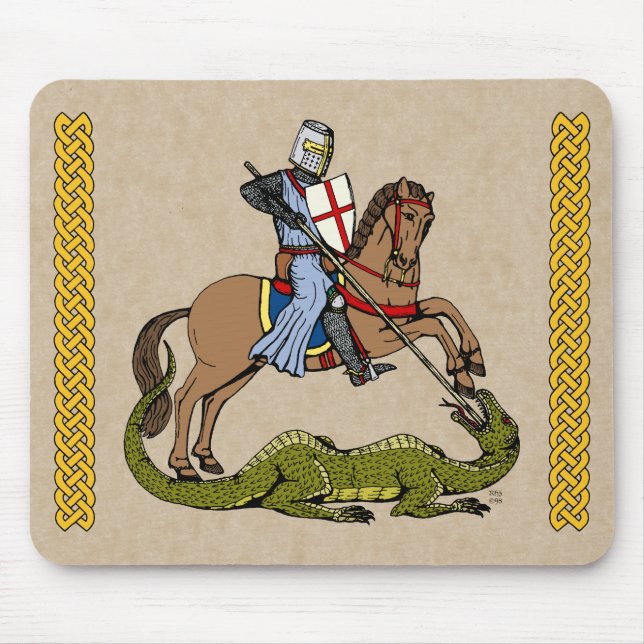 Mousepad Santo do século 13 George e Dragão (Frente)