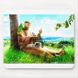 Mousepad Santo Francis e o sermão prega aos pássaros