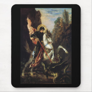 Mousepad Santo George e o Dragão Gustave Moreau Belas Arte