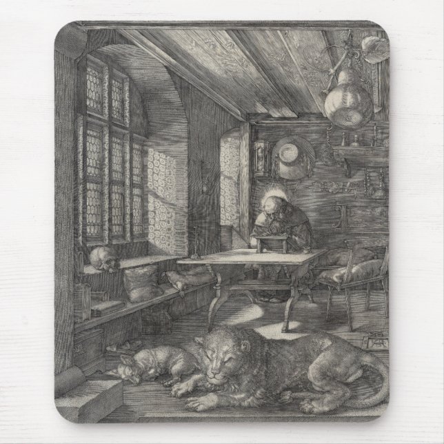 Mousepad Santo Jerome em seu estudo por Albrecht Durer (Frente)