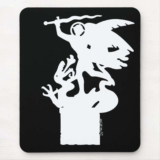 Mousepad Santo Michael e Dragon (em branco) (Frente)
