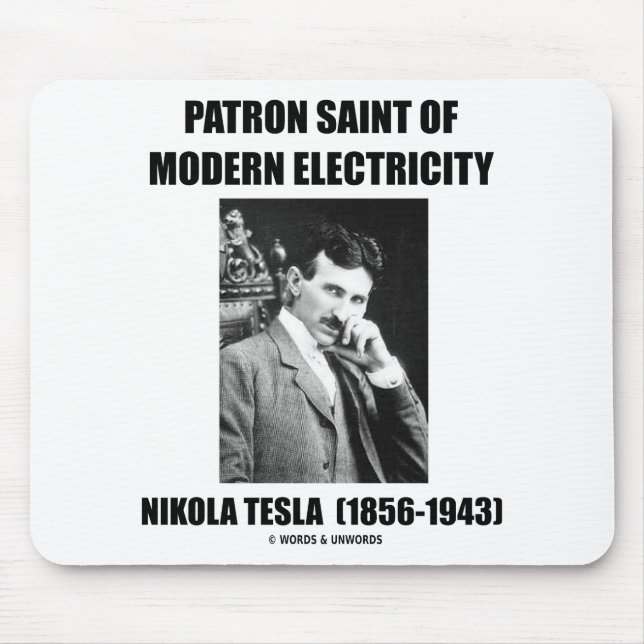 Mousepad Santo padroeiro da eletricidade moderna (Nikola (Frente)