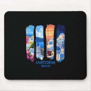 Mousepad Santorini Grécia Thira Pincelada Viagem Lembrança