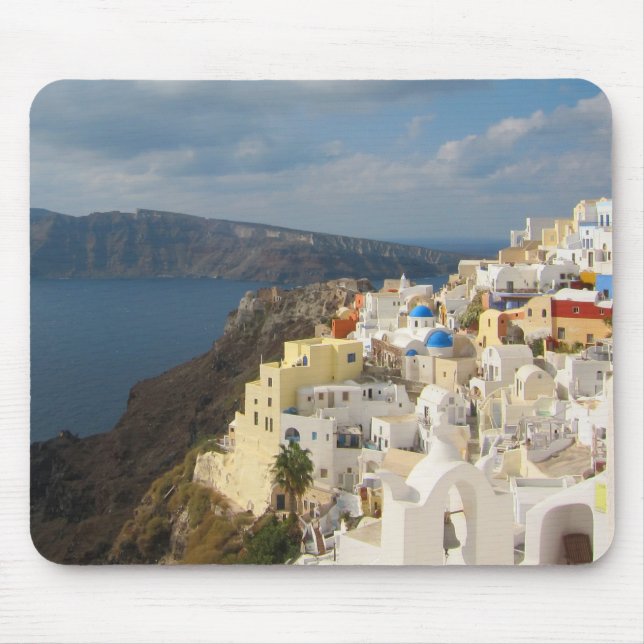 Mousepad Santorini no Sol da Tarde (Frente)