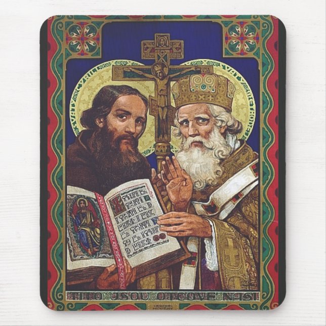 Mousepad Santos Cirilo e Metódio Apóstolos dos Eslavos (Frente)