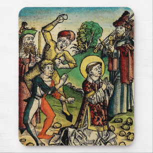 Mousepad São Estêvão o Protomártir Iconografia de Belas Art