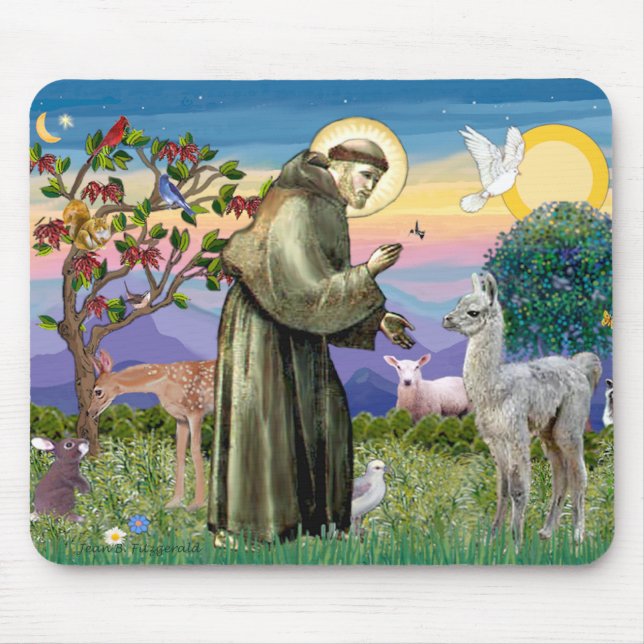 Mousepad São Francisco e Bebê Lhama (Frente)