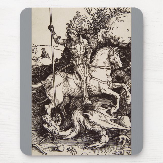 Mousepad São Jorge e o Dragão por Durer (Frente)