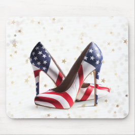 Mousepad Sapatos de salto alto com bandeira americana