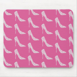 Mousepad Sapatos de salto alto diamante rosa Chic