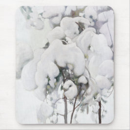 Mousepad Saplings (por Pekka Halonen) de pinheiro coberto p