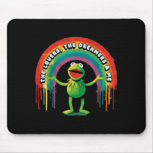 Mousepad Sapo Arco-Íris Retrô Divertido Conexão Os Amantes