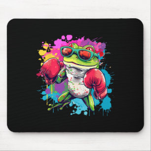 Mousepad Sapo Boxeador Com Luvas de Boxe Kickboxing Boxe Di