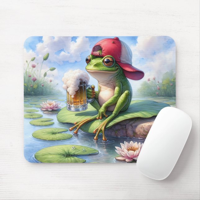 Mousepad Sapo com Mug de Cerveja (Com mouse)