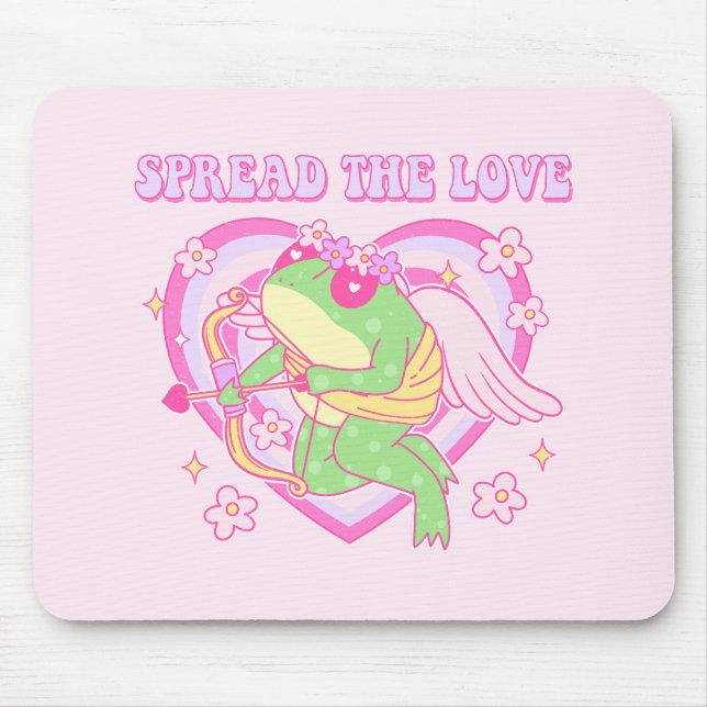 Mousepad Sapo Cute Cupid - Espalhe o Amor (Frente)