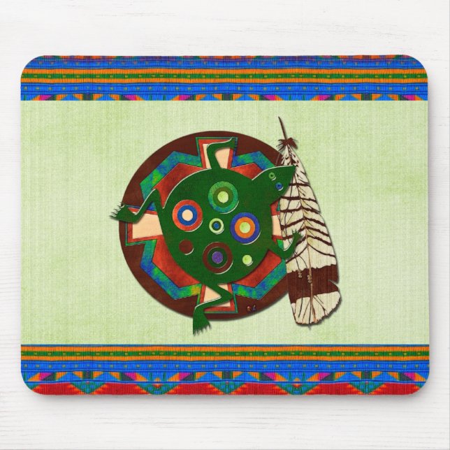 Mousepad Sapo de Arte Popular Americana Nativa (Frente)