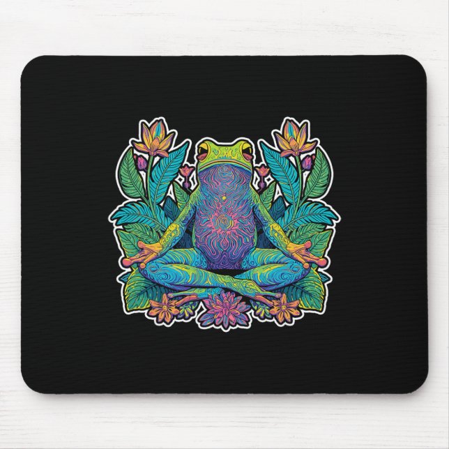 Mousepad Sapo de Ioga Meditar Pose Zen Lance Alongar (Frente)