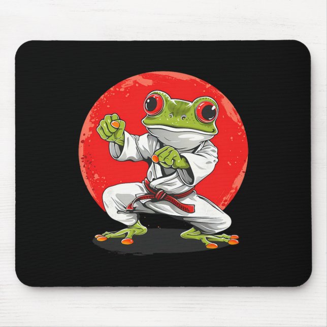 Mousepad Sapo de Karatê Artes Marciais Sapo de Judô Sapo de (Frente)