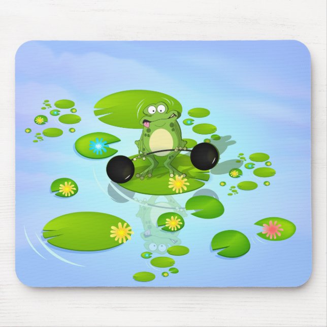 Mousepad Sapo de levantamento de peso (Frente)