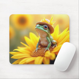 Mousepad Sapo em girassol