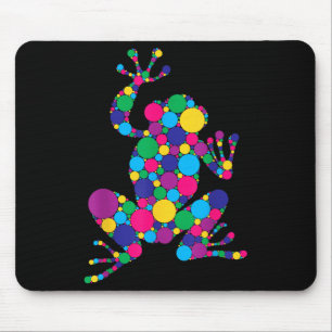 Mousepad Sapo Engraçado Amadurece Bolinhas Arte Estudante F