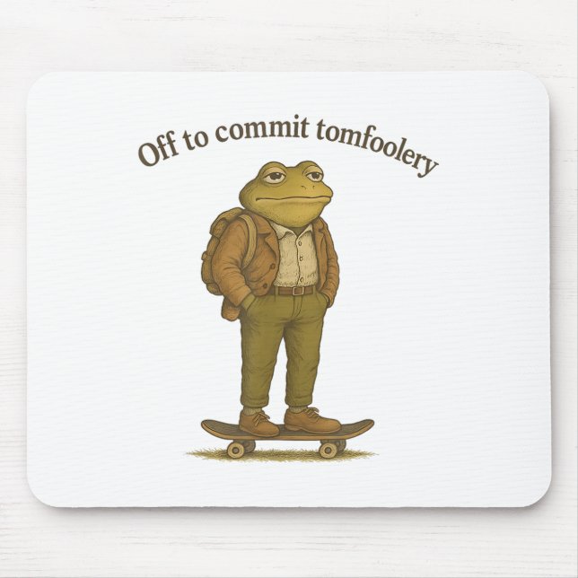 Mousepad Sapo Engraçado Bobo Humor Escuro Para Cometer Tom (Frente)