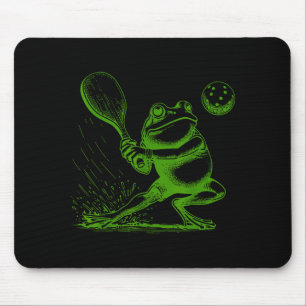 Mousepad Sapo engraçado jogando esportes de pickleball padd