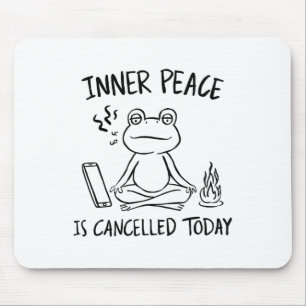 Mousepad Sapo Engraçado Meditação Yoga Meme Arte Ingênua Pa
