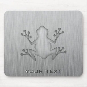 Mousepad Sapo escovado do olhar do metal