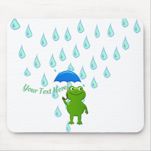 Mousepad Sapo Kawaii e Chuva