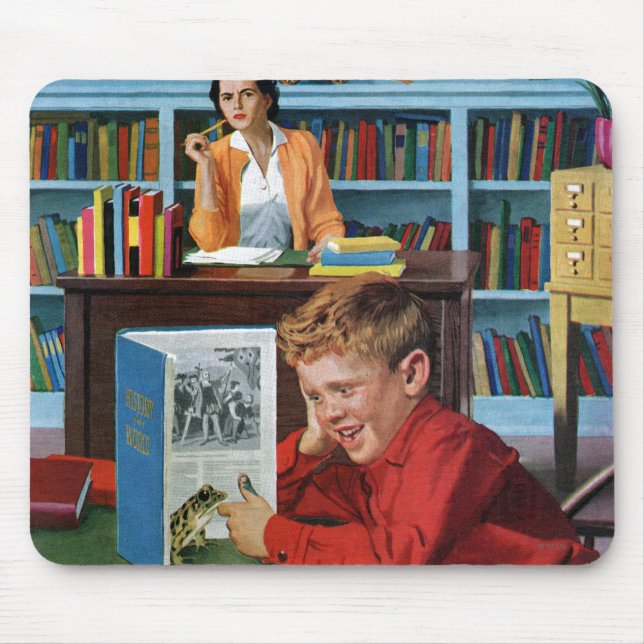 Mousepad Sapo na biblioteca (Frente)
