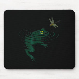 Mousepad Sapo nadando, libélula Sapo, Gráfico de animal eng