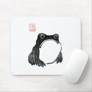 Mousepad Sapo Ranzinza Japonês Sapo Animal Engraçado Sem Im