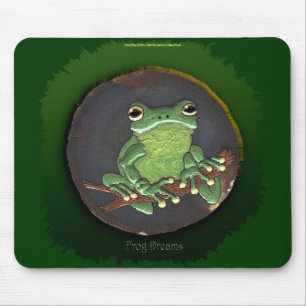 Mousepad Sapo verde-giro Presente para amantes de animais
