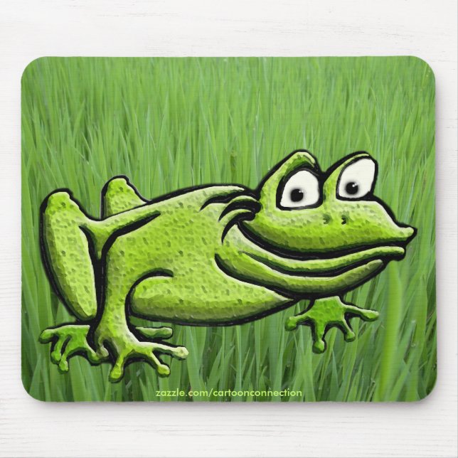 Mousepad Sapo Verde no Cartoon de Grass Animal (Frente)