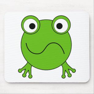 Mousepad Sapo verde. Vista confundido