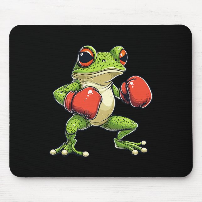 Mousepad Sapo Vestido Como Um Boxer Engraçado (Frente)