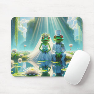 Mousepad Sapos de Casamento em um Lily Pad