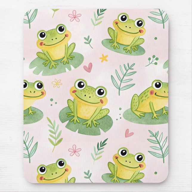 Mousepad Sapos fofos Padrão (Frente)