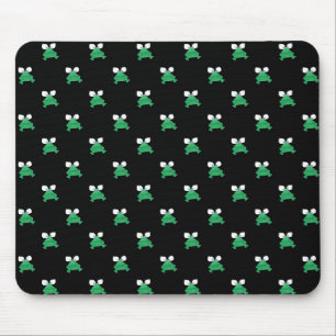 Mousepad Sapos verdes no tapete do rato preto