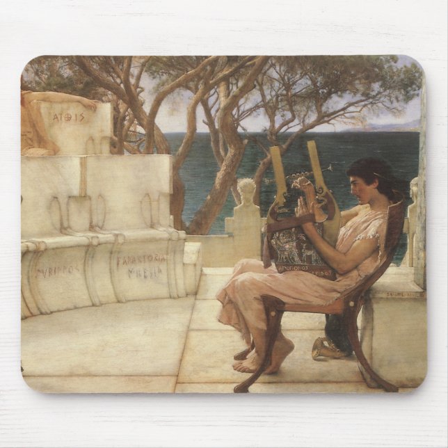 Mousepad Sappho e Alcaeus por Sir Lawrence Alma Tadema (Frente)