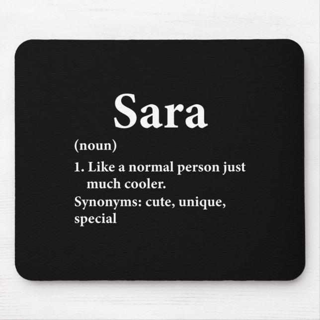 Mousepad Sara Name Definition Funny D  (Frente)