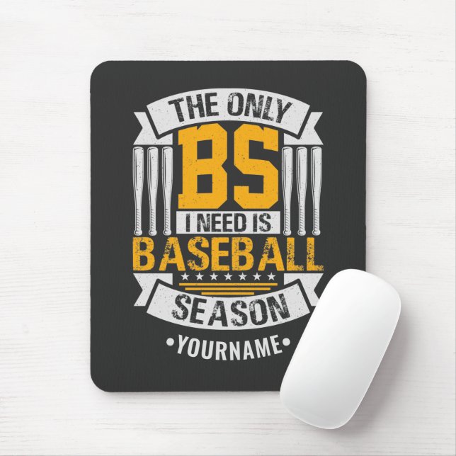 Mousepad Sarcasmo Engraçado Baseball (Com mouse)